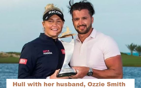 Charley Hull with her husband