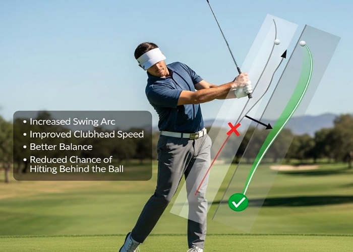 Benefits of Standing Further from the Golf Ball