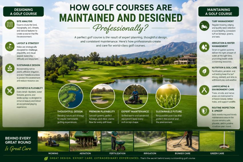 How Golf Courses Are Maintained And Designed professionally?