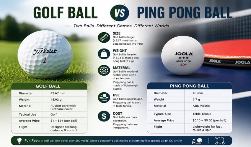 Golf Ball VS Ping Pong Ball