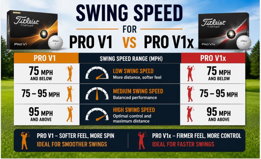 Swing Speed for Pro V1 vs Pro V1x