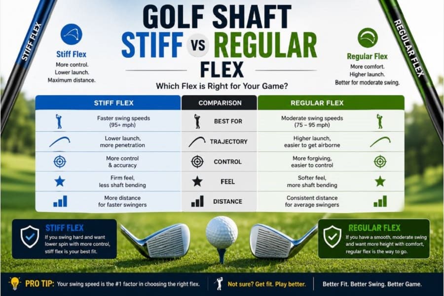 Golf Shaft Stiff VS Regular Flex