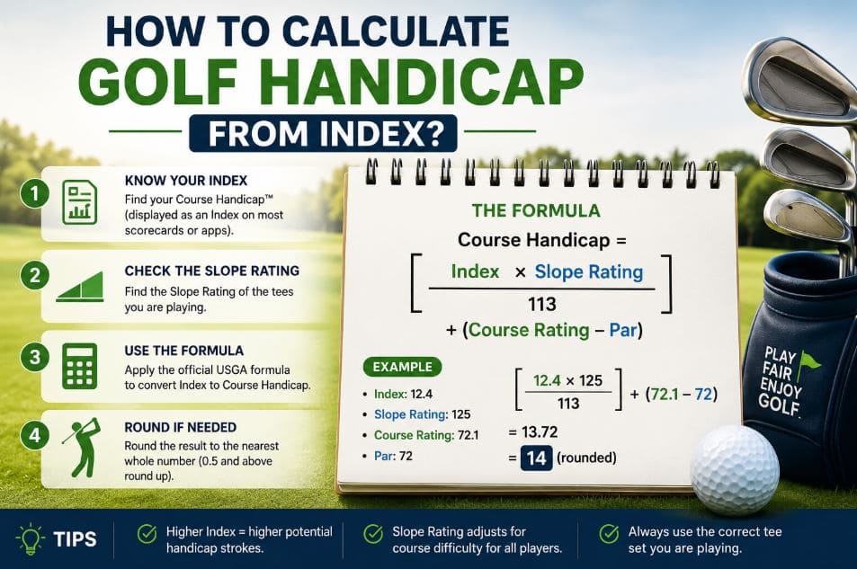 How to calculate Golf Handicap from Index?